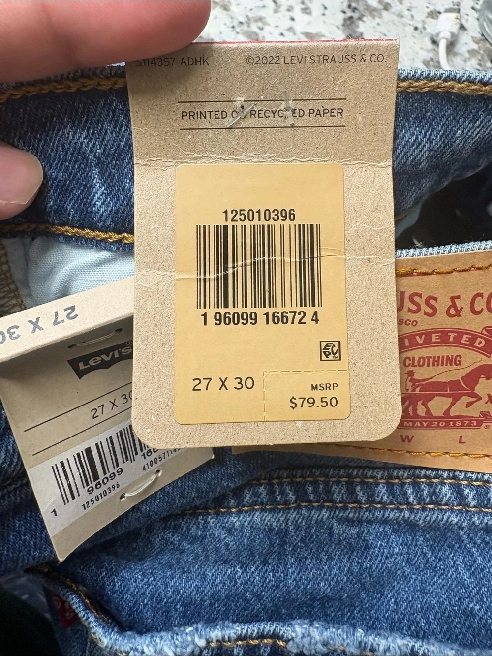 Levi's 501 Original Fit Men's Jeans - Blue straight leg